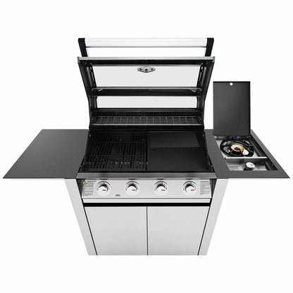 BeefEater 1600 Series SS Four Burner BBQ with Side Burner & Trolley BMG1641SA