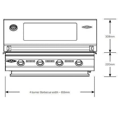 BeefEater Signature 3000E 4 Burner Built-In LPG BBQ BS19942