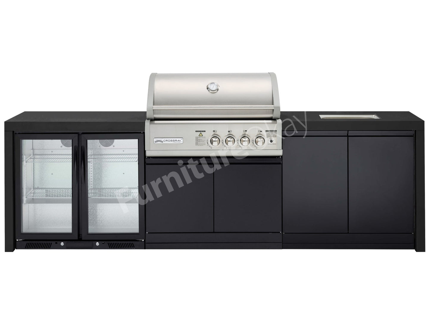 CROSSRAY Premium 4-Burner BBQ Outdoor Kitchen