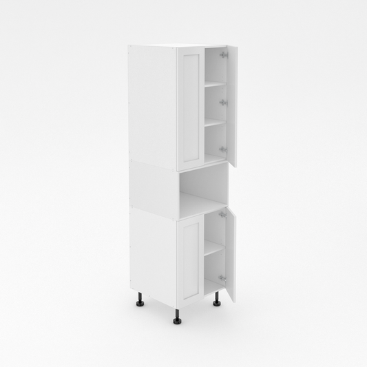 Pantry Tower - 2 Doors + Microwave + 2 Doors - Shaker