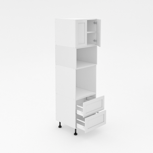 Pantry Tower - 2 Drawer + Oven + MW + 2 Doors - Shaker