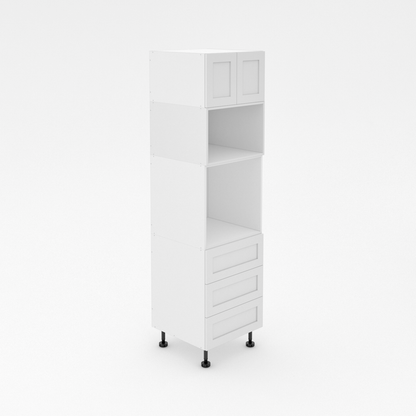 Pantry Tower - 3 Drawer + Oven + MW + 2 Doors - Shaker