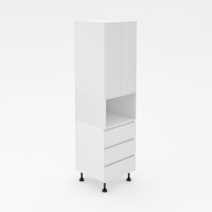 Pantry Tower - 3 Drawers + Microwave + 2 Doors - Shadowline