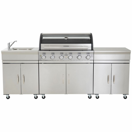 Gasmate Avenir Six Burner Stainless Steel BBQ Kitchen BQ2026KIT
