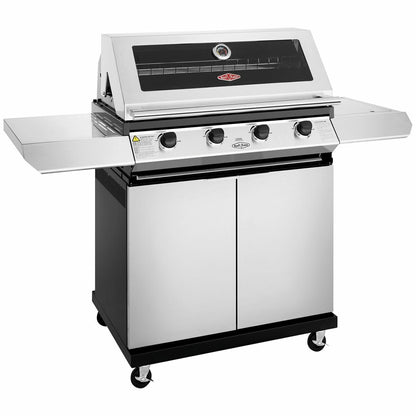 BeefEater 1200 Series 4 Burner LPG BBQ with Trolley & Side Burner BMG1241SB