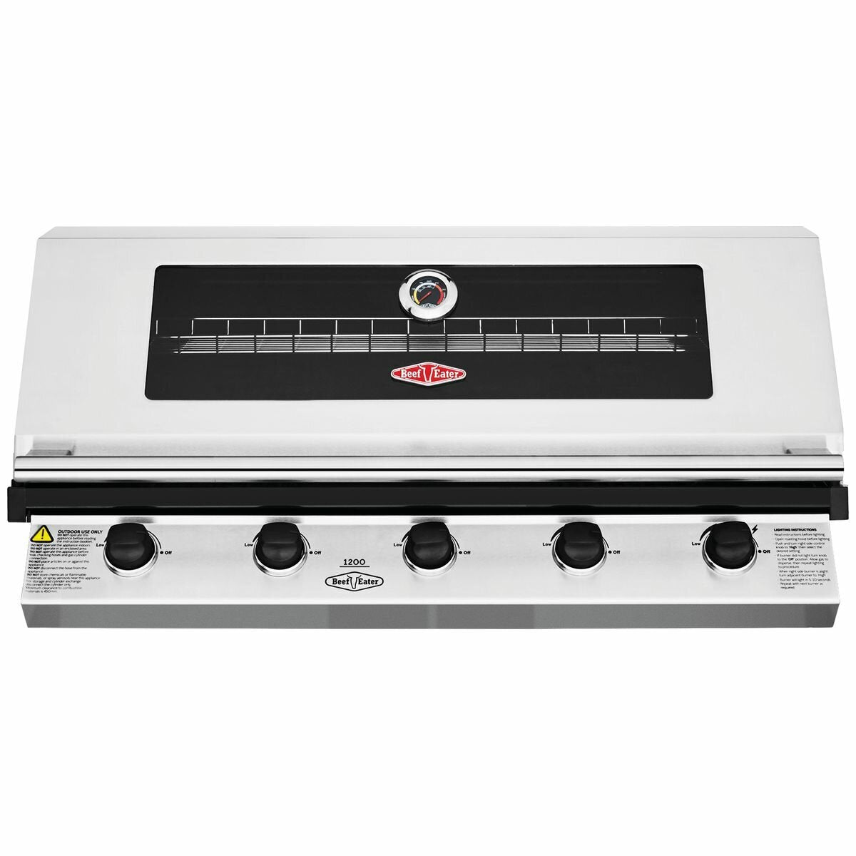 BeefEater 1200 Series 5 Burner LPG Built-In BBQ BBG1250SB