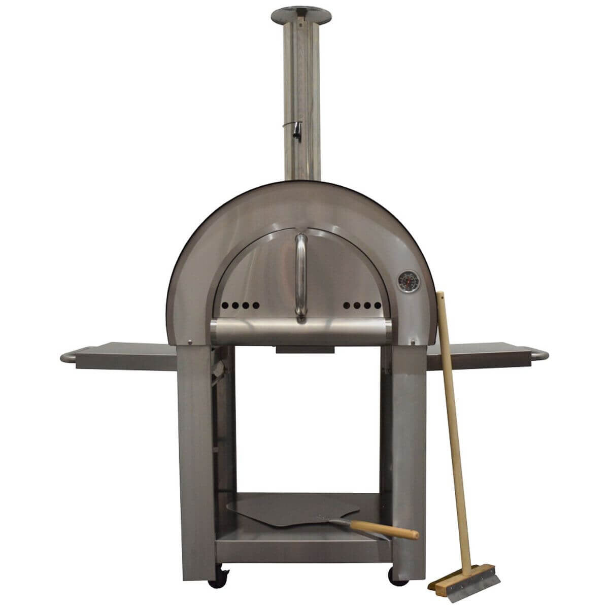 Smart Built-In Wood Fired Pizza Oven with Freestanding Trolley Stainless Steel PW01PW01-C