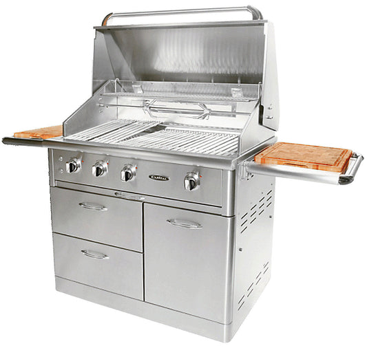 Capital 40 inches Cart Model 2 Burner Mobile Natural Gas BBQ with Solid Flat Plate ACG40RFS1N
