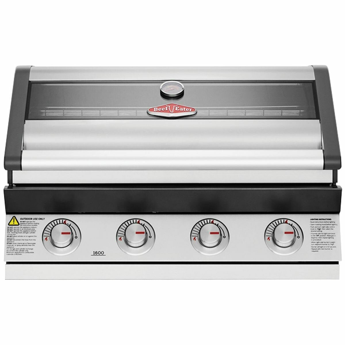 BeefEater 1600 Series SS 4 Burner Built-In BBQ BBG1640SA