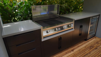 Steel 4 Burner Built-In BBQ I9-4SS