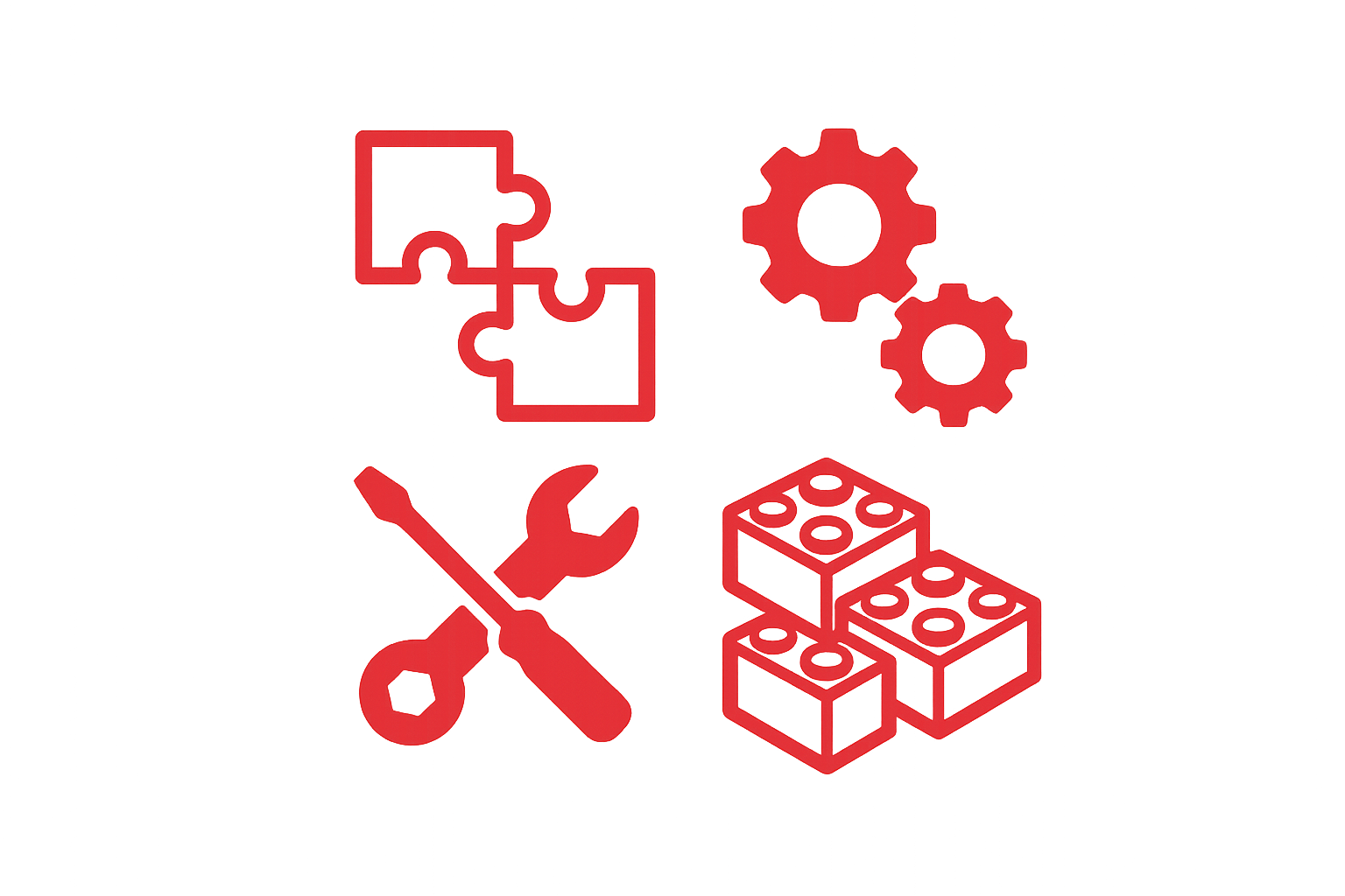 Easy Assembly logo in red color no text 