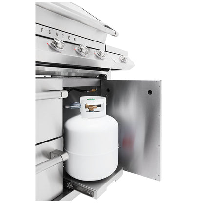BeefEater 7000 Premium Five Burner Built-in Barbecue and Trolley BMF7655SA