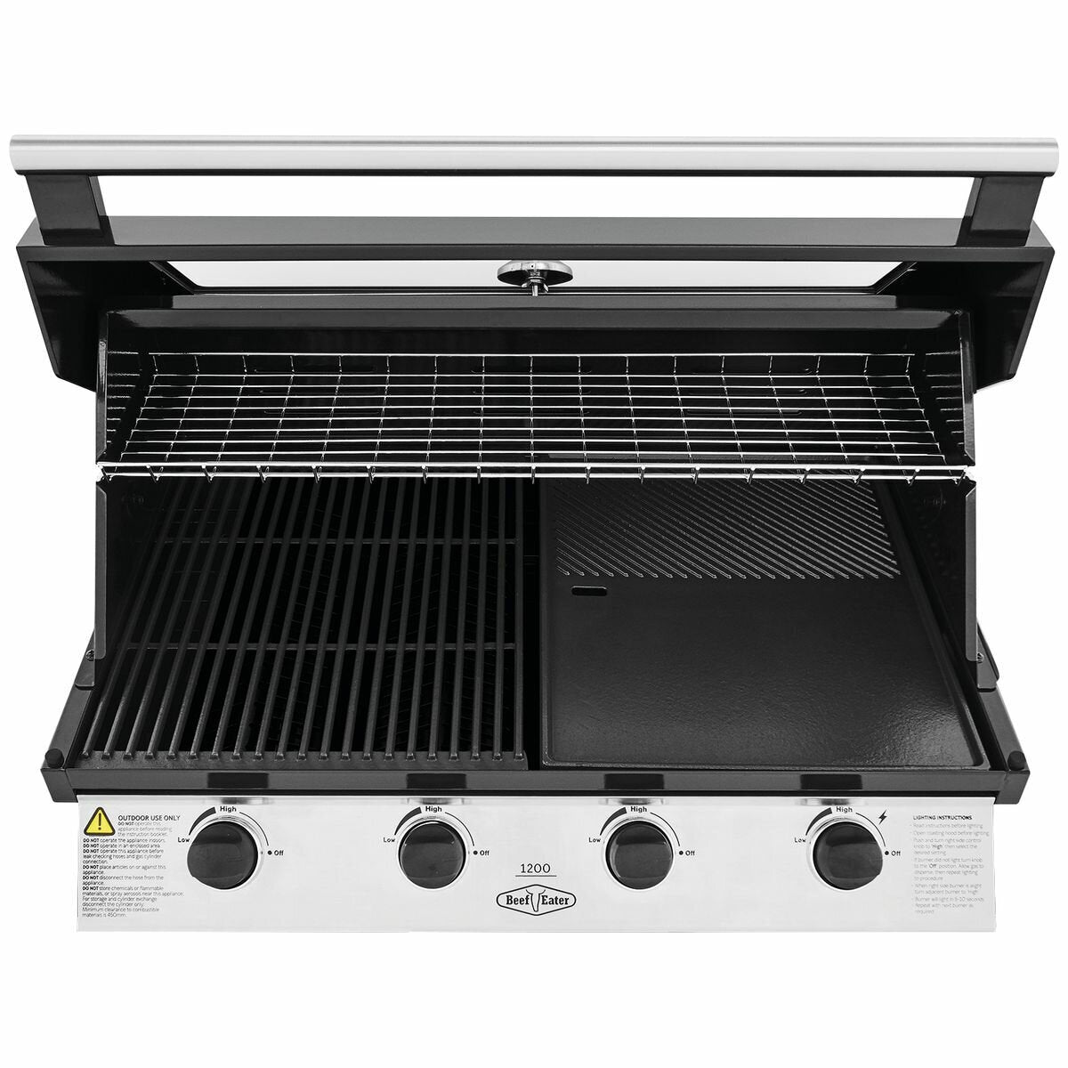 BeefEater 1200 Series 4 Burner LPG Built-In BBQ BBG1240BB