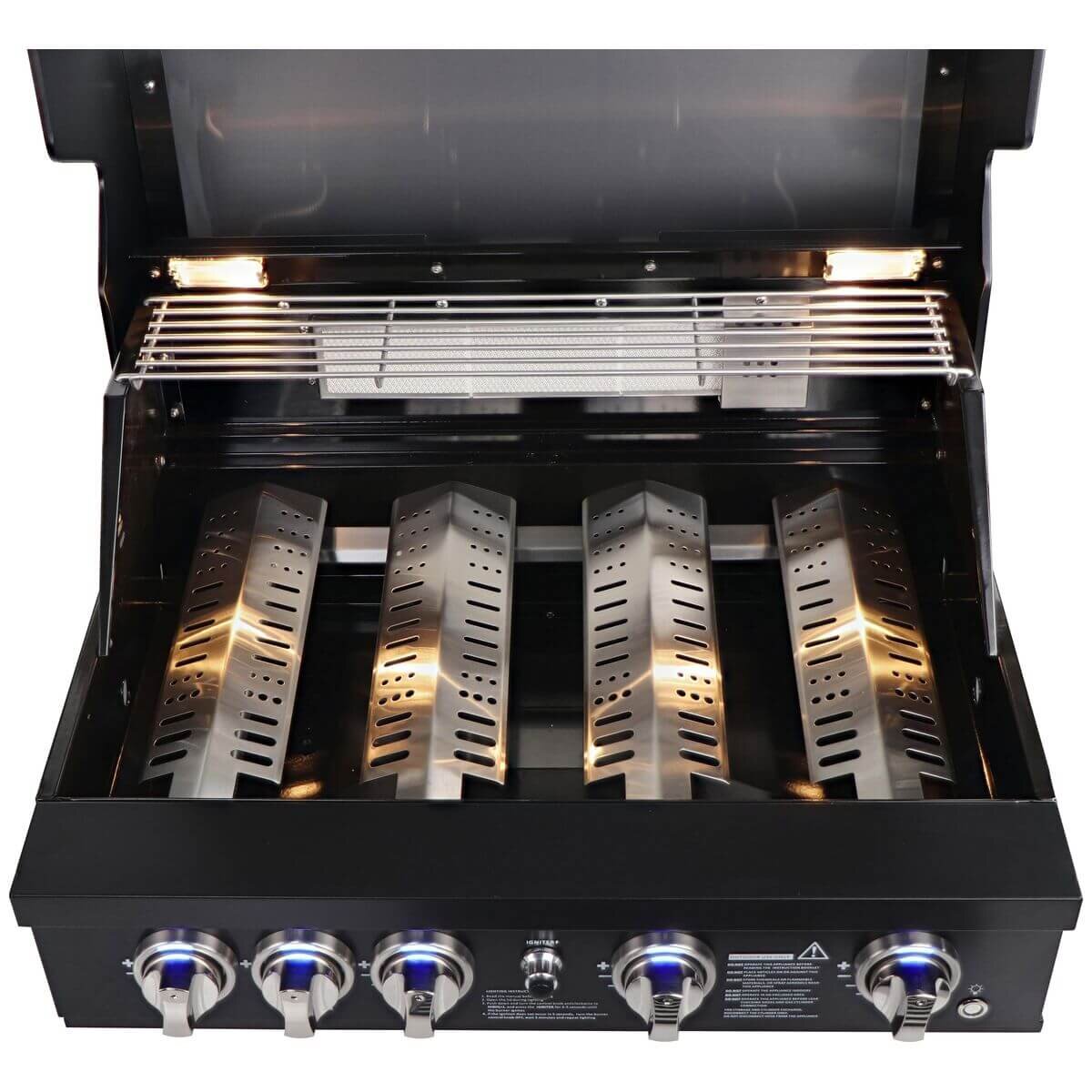 Smart Four Burner Built-In BBQ Black 401WB-BLK