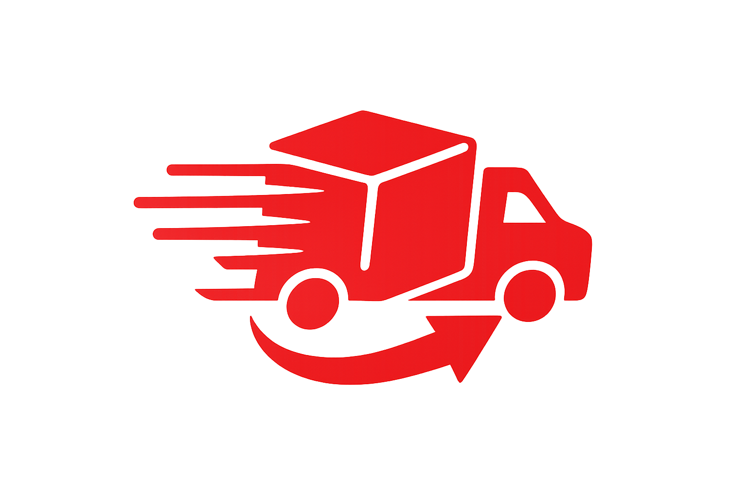 Fast Delivery logo in red without text