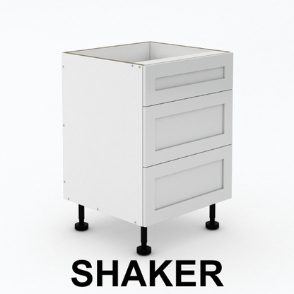 3 Drawers - 1 Small Drawer + 2 Pot Drawers - Shaker
