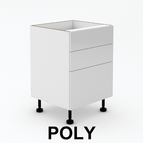 3 Drawers - 2 small drawer + 1 Pot Drawers - Poly