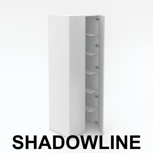 2 Door Pantry - Walk In - U-Shaped Shelving - Shadowline