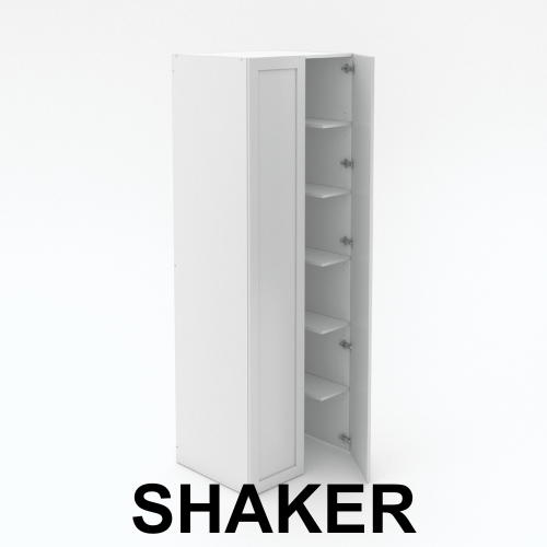 2 Door Pantry - Walk In - U-Shaped Shelving - Shaker