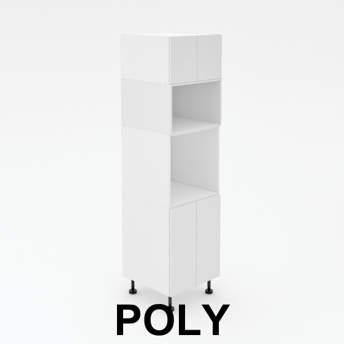 Pantry Tower - 2 Door + Oven + Microwave + 2 Doors - Poly