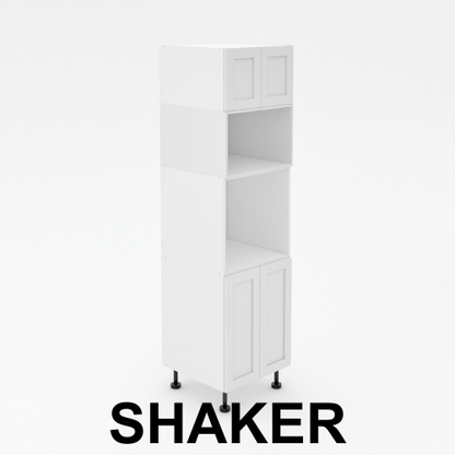 Pantry Tower - 2 Door + Oven + Microwave + 2 Doors - Shaker