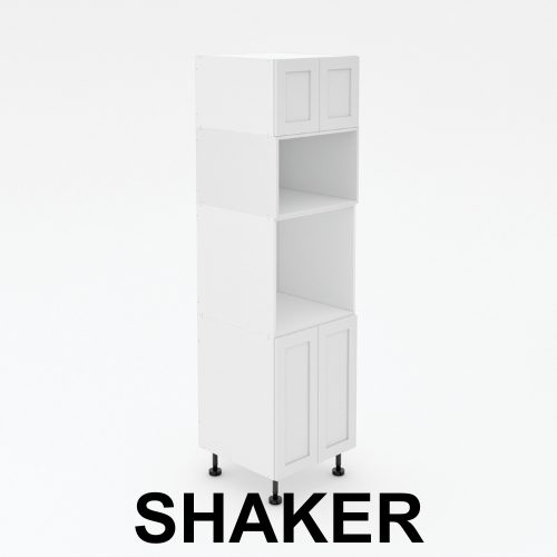 Pantry Tower - 2 Door + Oven + Microwave + 2 Doors - Shaker
