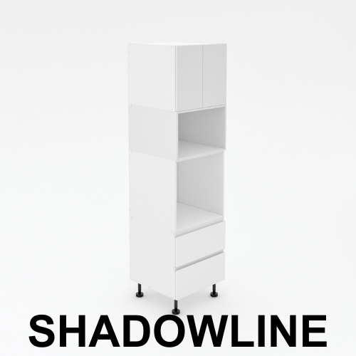 Pantry Tower - 2 Drawer + Oven + MW + 2 Doors - Shadowline