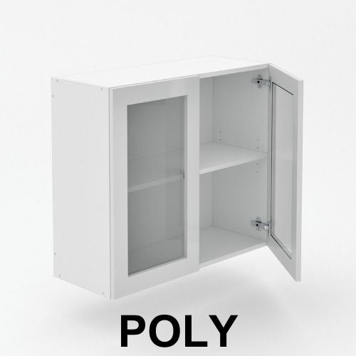 2 Door Top Cabinet with Glass - Poly