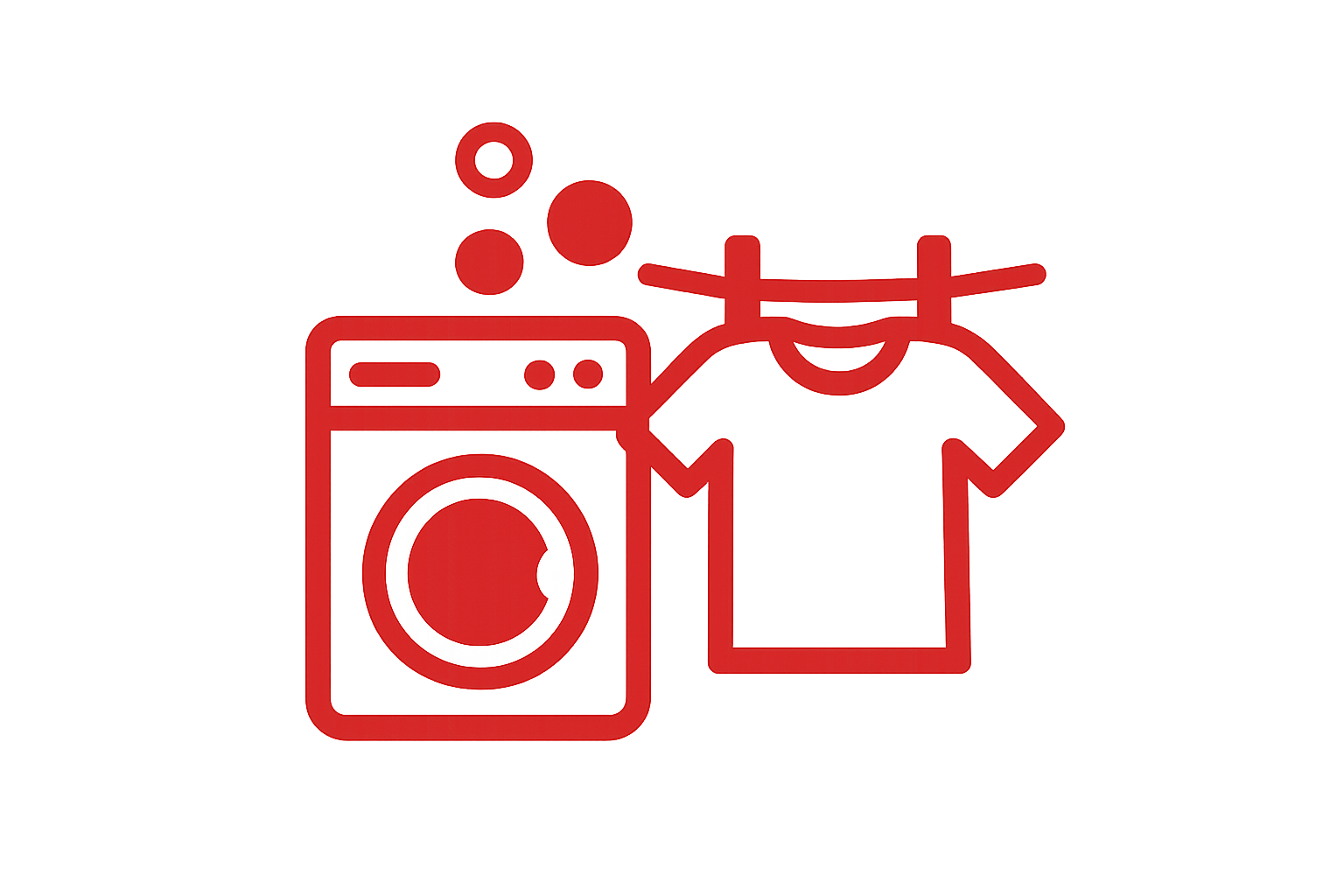 laundries logo in red without text